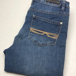 VINTAGE BUFFALO DAVID BITTON STRAIGHT JEANS 4/26x32 EMBROIDERED POCKETS 😎